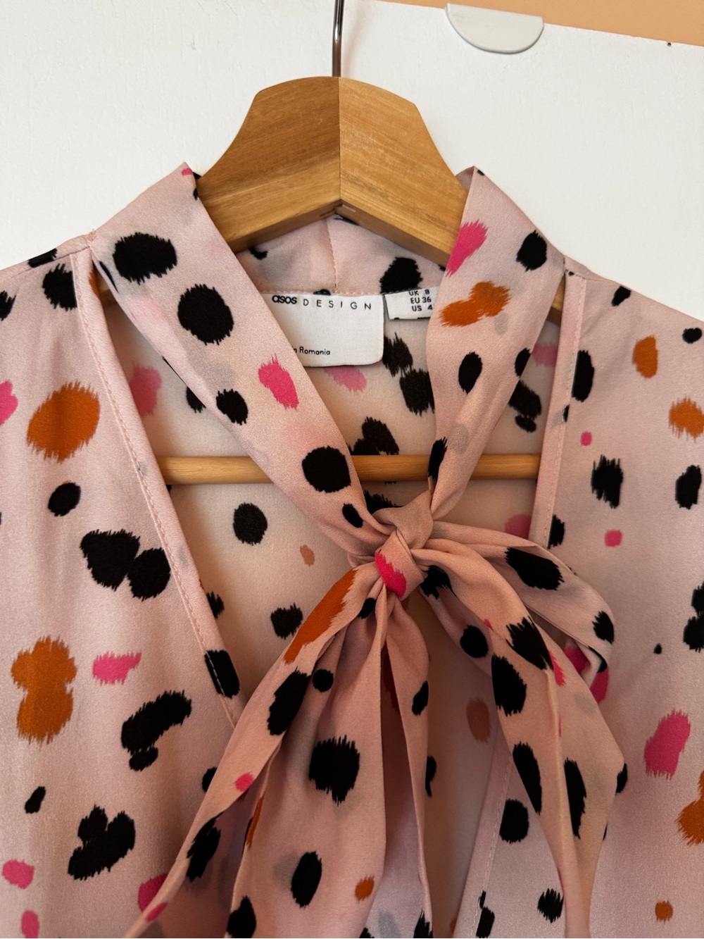 ASOS Pink Maxi Dress with Multicolor Spot Print - Picture 3 of 4